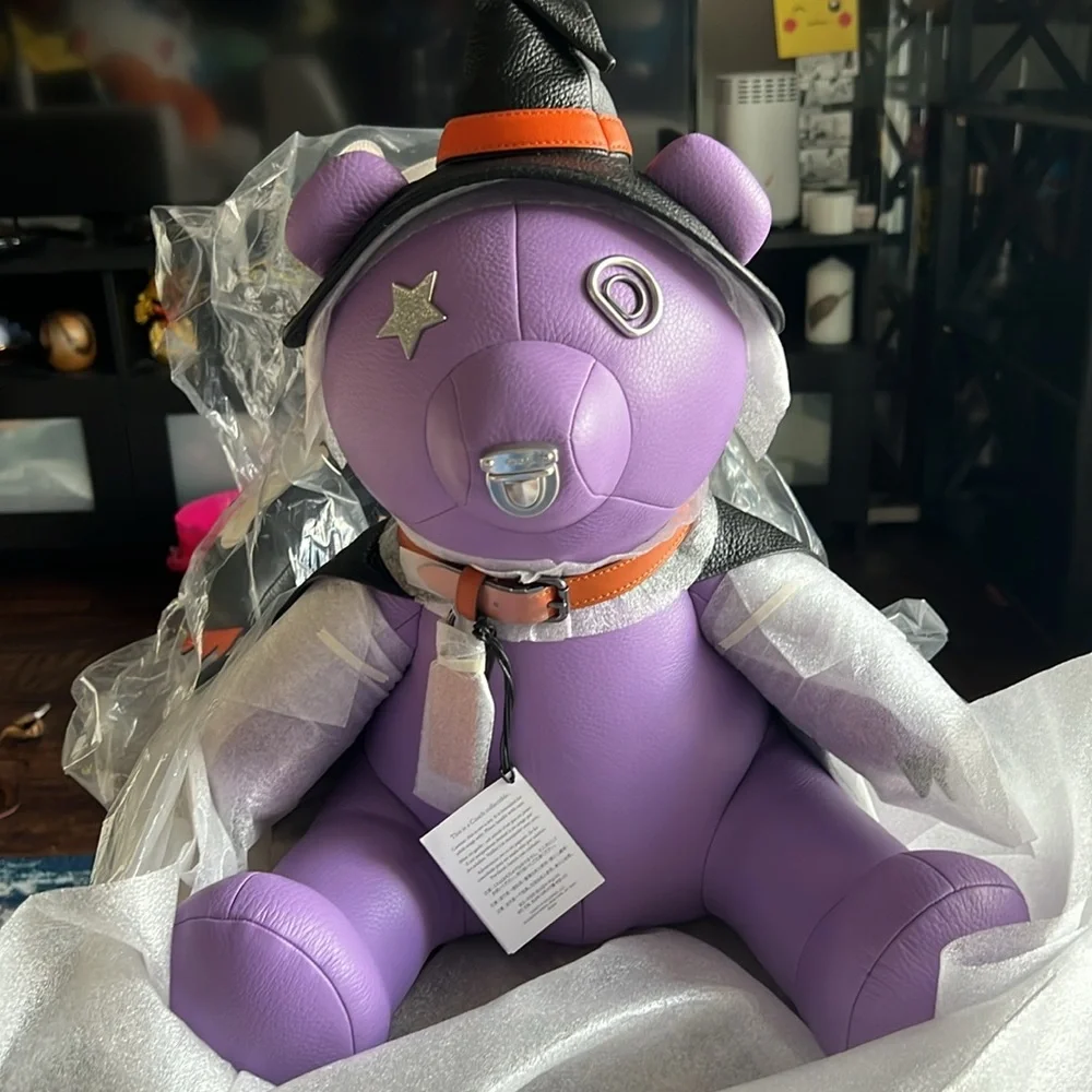 Coach Halloween Collectible Leather Bear - WITCH 2023 NWT
